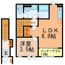 仮）守山区上志段味新築アパートの物件間取画像